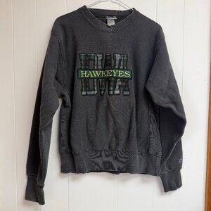 Vintage Crable Sportswear USA Plaid Iowa Hawkeyes Crewneck Size Medium